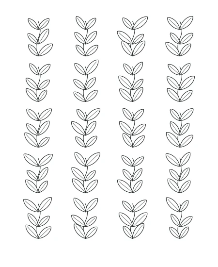 Amber Leaves Leaf Tapestry — uncolored leaf tapestry drawing