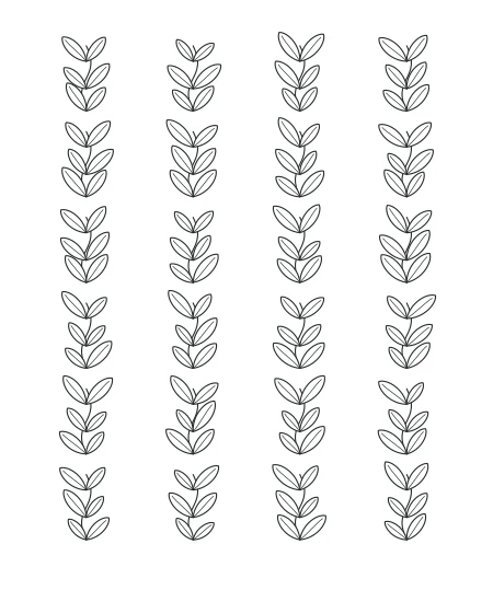 Amber Leaves Leaf Tapestry — uncolored leaf tapestry drawing