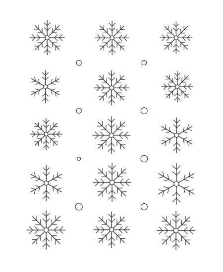 Amber Leaves Snowflake Garden — uncolored snowflake garden drawing