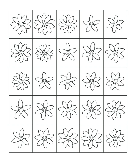 Cedar Grove Garden Mosaic — uncolored garden mosaic drawing