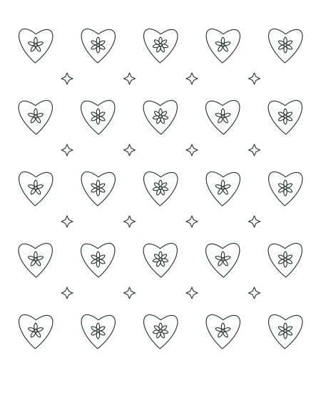 Cedar Grove Heart Lace — uncolored heart lace drawing