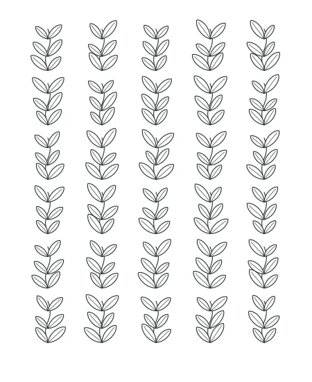 Cedar Grove Leaf Tapestry — uncolored leaf tapestry drawing