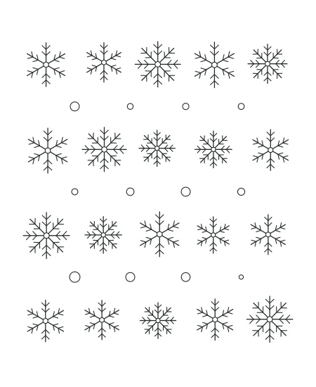 Cedar Grove Snowflake Garden — uncolored snowflake garden drawing