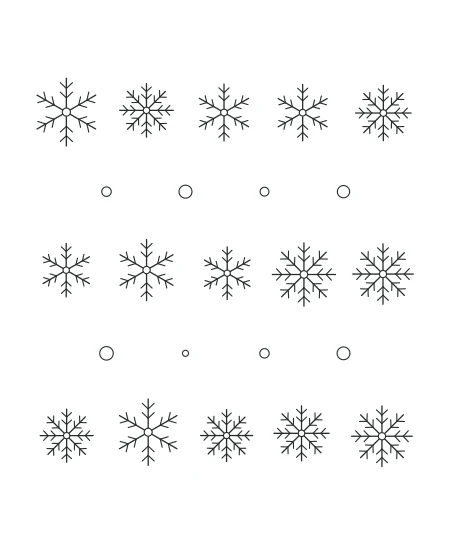 Cedar Grove Snowflake Garden — uncolored snowflake garden drawing