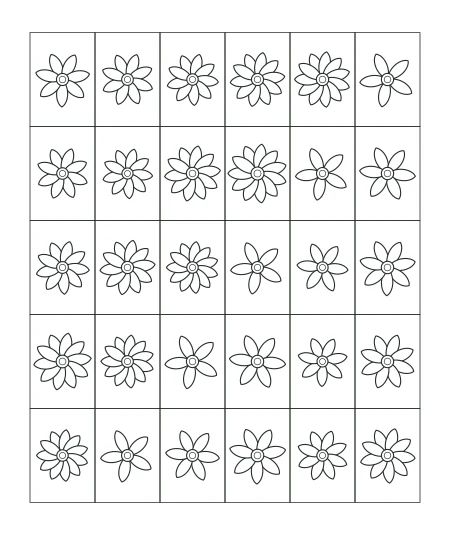 Cloud Garden Garden Mosaic — uncolored garden mosaic drawing