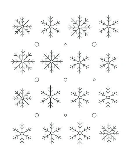 Cloud Garden Snowflake Garden — uncolored snowflake garden drawing