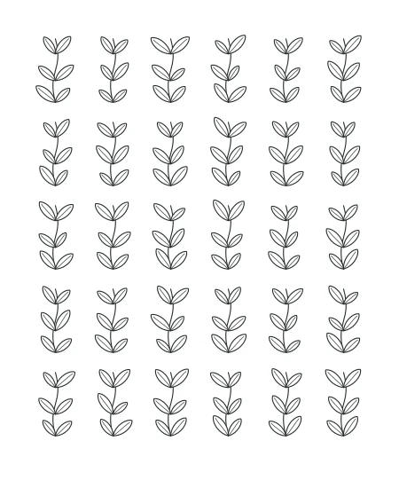 Dappled Shade Leaf Tapestry — uncolored leaf tapestry drawing