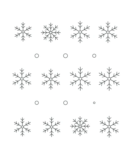 Dappled Shade Snowflake Garden — uncolored snowflake garden drawing