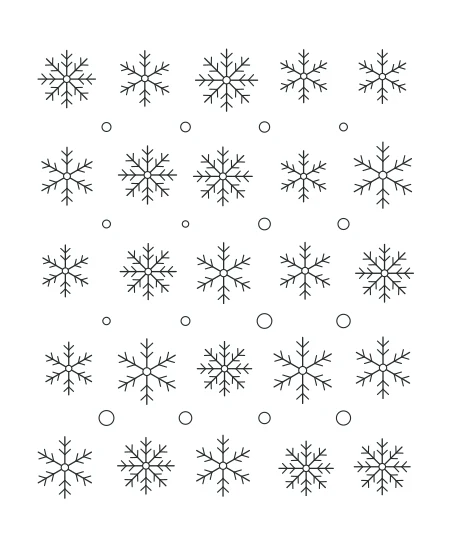Dappled Shade Snowflake Garden — uncolored snowflake garden drawing