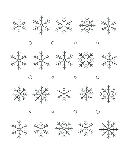 Evening Bloom Snowflake Garden — uncolored snowflake garden drawing
