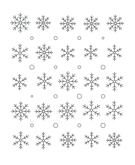 Evening Bloom Snowflake Garden — uncolored snowflake garden drawing