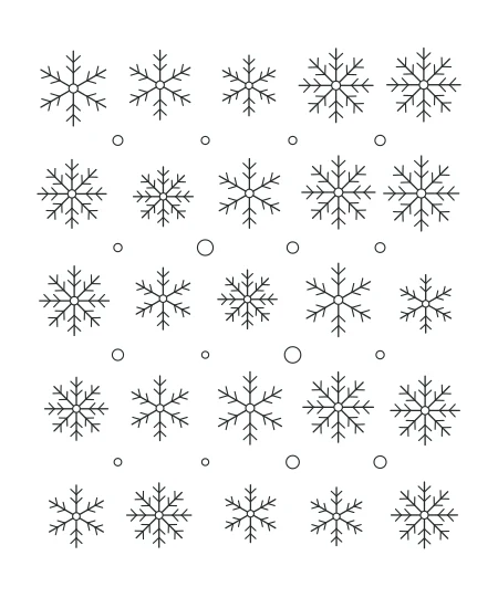 Evening Bloom Snowflake Garden — uncolored snowflake garden drawing