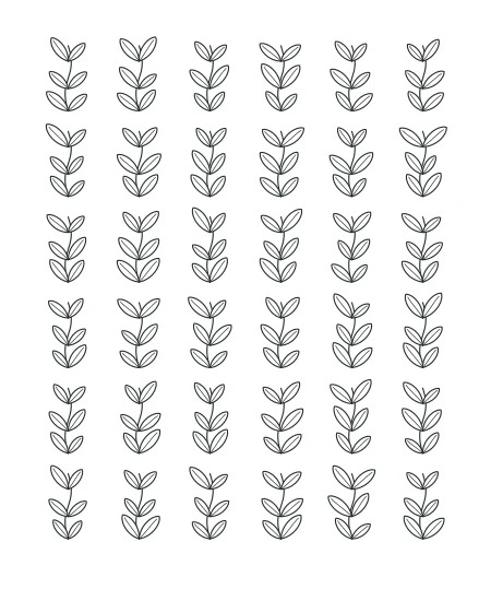 Fernlight Leaf Tapestry — uncolored leaf tapestry drawing