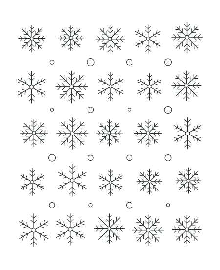 Fernlight Snowflake Garden — uncolored snowflake garden drawing