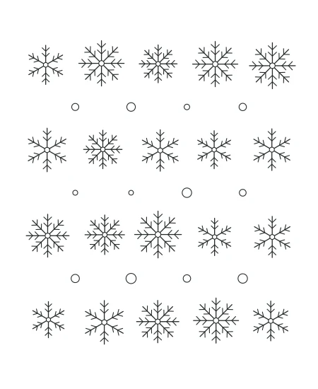 Fernlight Snowflake Garden — uncolored snowflake garden drawing
