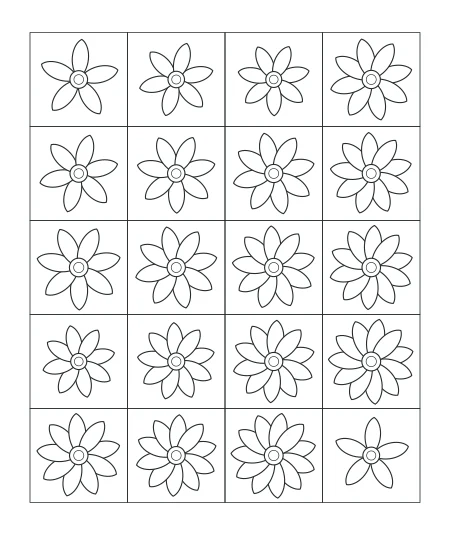 Forest Lace Garden Mosaic — uncolored garden mosaic drawing