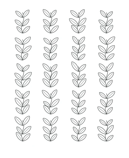 Forest Lace Leaf Tapestry — uncolored leaf tapestry drawing