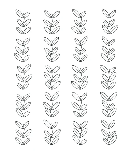 Garden Pause Leaf Tapestry — uncolored leaf tapestry drawing