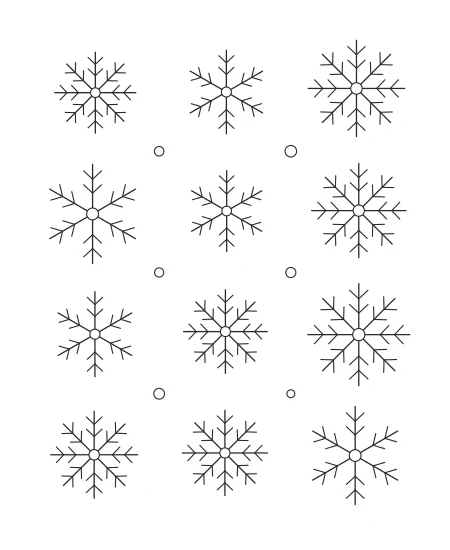 Garden Pause Snowflake Garden — uncolored snowflake garden drawing