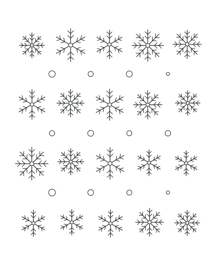 Garden Pause Snowflake Garden — uncolored snowflake garden drawing