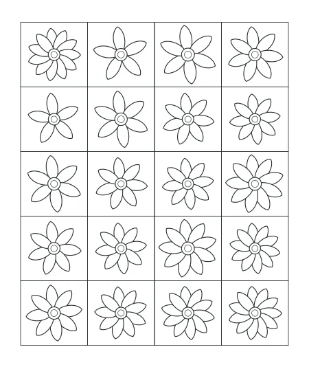 Garden Reverie Garden Mosaic — uncolored garden mosaic drawing