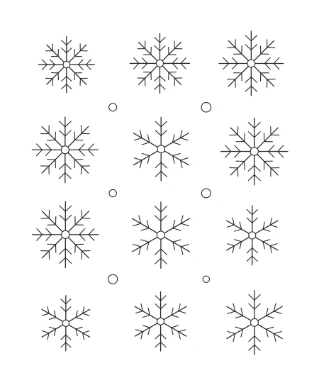 Garden Reverie Snowflake Garden — uncolored snowflake garden drawing