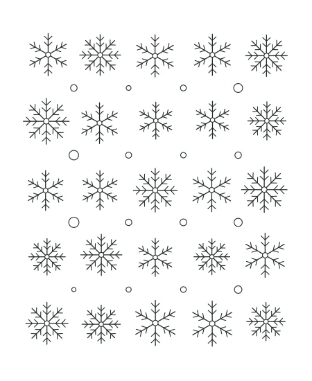 Garden Reverie Snowflake Garden — uncolored snowflake garden drawing