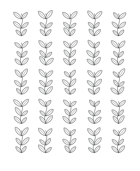 Gentle Rhythm Leaf Tapestry — uncolored leaf tapestry drawing