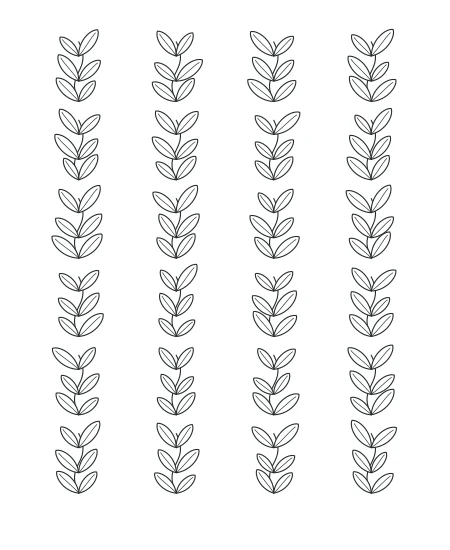 Golden Hour Leaf Tapestry — uncolored leaf tapestry drawing
