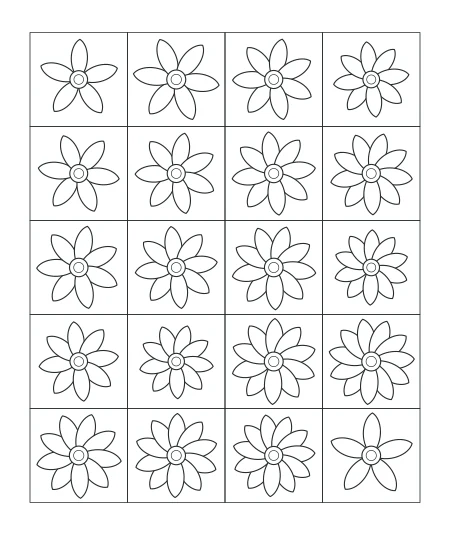 Honey Garden Garden Mosaic — uncolored garden mosaic drawing