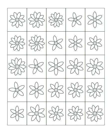 Honey Garden Garden Mosaic — uncolored garden mosaic drawing