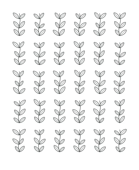 Honey Garden Leaf Tapestry — uncolored leaf tapestry drawing