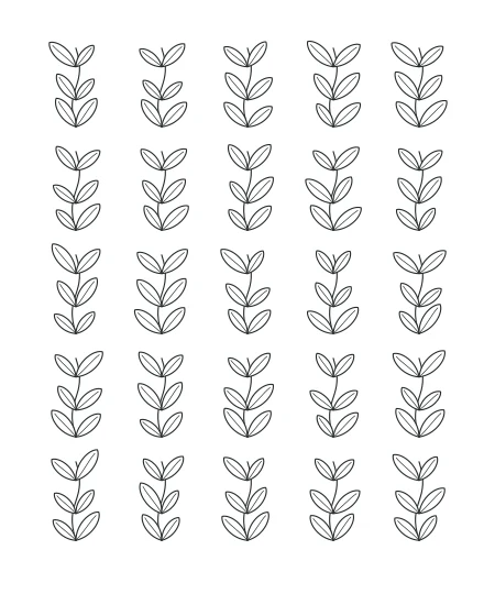 Honey Garden Leaf Tapestry — uncolored leaf tapestry drawing