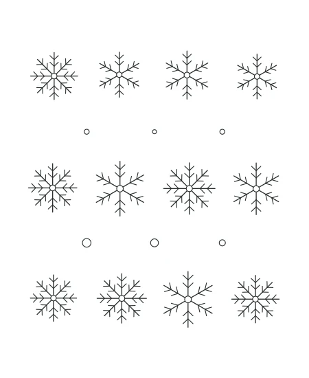 Honey Garden Snowflake Garden — uncolored snowflake garden drawing