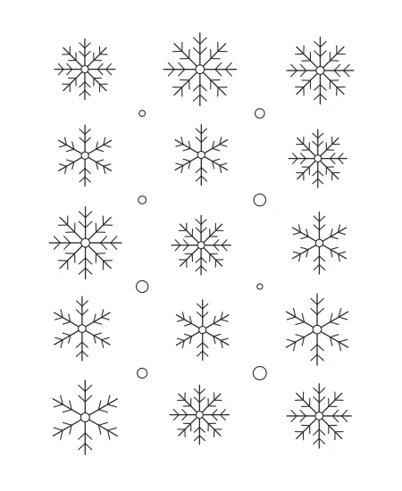 Honey Garden Snowflake Garden — uncolored snowflake garden drawing