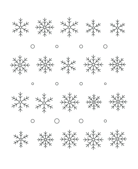 Leaf & Light Snowflake Garden — uncolored snowflake garden drawing