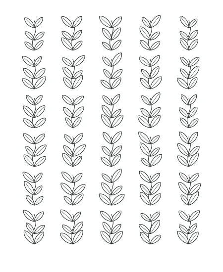 Little Solstice Leaf Tapestry — uncolored leaf tapestry drawing