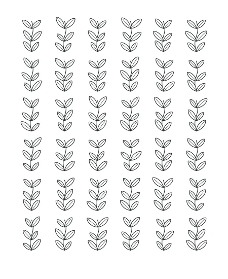 Moon Garden Leaf Tapestry — uncolored leaf tapestry drawing
