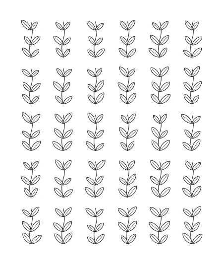 Moon Garden Leaf Tapestry — uncolored leaf tapestry drawing