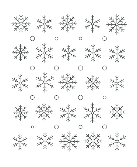 Moon Garden Snowflake Garden — uncolored snowflake garden drawing