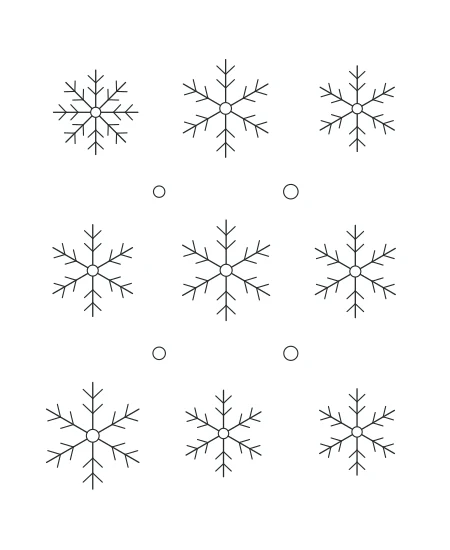 Moon Garden Snowflake Garden — uncolored snowflake garden drawing