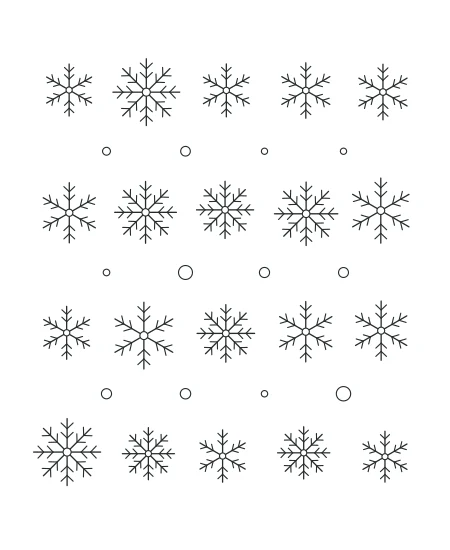 Moon Garden Snowflake Garden — uncolored snowflake garden drawing
