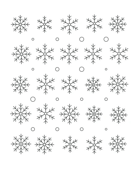 Moon Garden Snowflake Garden — uncolored snowflake garden drawing