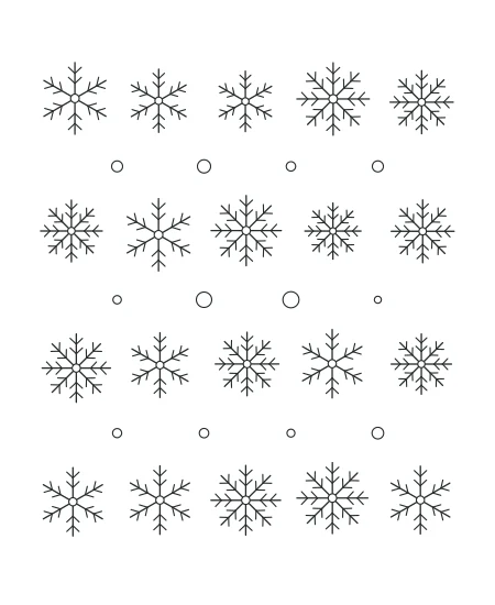 Quiet Meadow Snowflake Garden — uncolored snowflake garden drawing
