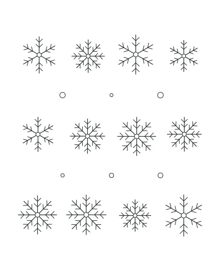 Quiet Meadow Snowflake Garden — uncolored snowflake garden drawing