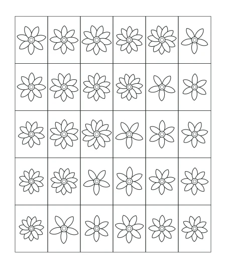 Sage Daydream Garden Mosaic — uncolored garden mosaic drawing