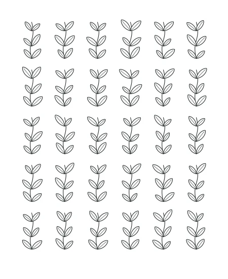 Sage Daydream Leaf Tapestry — uncolored leaf tapestry drawing