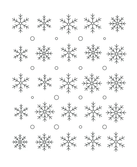Sage Daydream Snowflake Garden — uncolored snowflake garden drawing