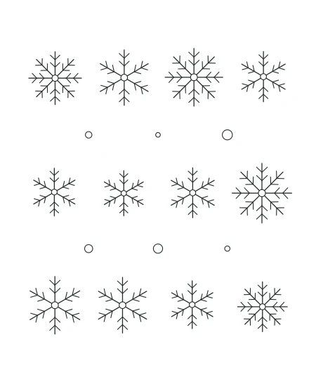 Sage Daydream Snowflake Garden — uncolored snowflake garden drawing