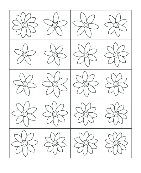 Silver Fern Garden Mosaic — uncolored garden mosaic drawing